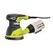 Ryobi RS290G 2.6 Amp 12,500 OPM Single Speed 5 Inch Hook and Loop Corded Random Orbit Sander w/ 3 Pads and Dust Bag primary
