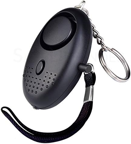 Personal Alarm Keychain, 130dB Safety Alarm for Women, Men, Kids, Elderly, Night Workers Self Defense, Personal Portable Security Alarm with LED Lights (Batteries Included) Black – by SafeDefender