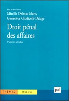 Droit pénal des affaires Droit pénal des affaires
