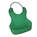 Waterproof Silicone Baby Bibs, Easy Clean, Less Mess! Soft on Skin! Allergy Friendly! Adjustable Straps! Deep Tray! 2 Color Pack (Green / Yellow) with Bonus Spoon.