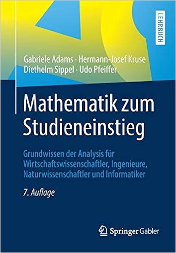 Mathematik Zum Studieneinstieg Grundwissen Der Analysis Fur Adams Gabriele Kruse Hermann Josef Amazon De Bucher