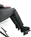 Econo High Portable Folding Travel Footrest with New Ionized Silicone Massage Plus Bundle Package! (Navy Blue)