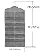ALYER Dual-Sided Hanging Closet Mesh Pockets, Large Bra Stocking Clothes Socks Organizer(Gray)