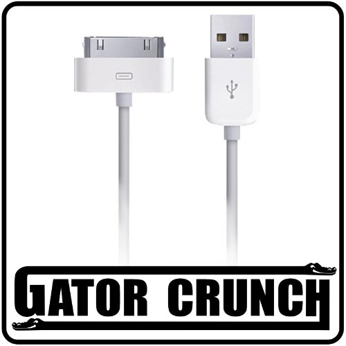 ECO White 6 Foot USB Charge and Sync Cable Cord for iPod, iPhone, iPad (Lifetime Warranty, Bulk Packaging)