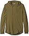 WT02 Men's Long Sleeve Scallop Basic Hooded Tee with Side Zippers