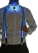 Neon Nightlife Men's Light Up LED Suspenders, One Size, Blue