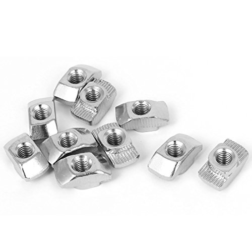 Click Here to See More Images uxcell M6 Thread Hammer Head Drop In T-Nuts 10 Pcs for 45 Series T-slot Aluminum Extrusion