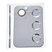 Mudder 5.8 by 4 Inches Makeup Palette Stainless Steel 3-Well Nail-art Palette Cosmetic Artist Mixing Palette with 5.9 Inches Spatula Tool