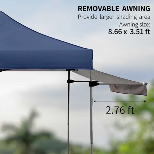 AERGERGER 10x10 Pop Up Canopy Tent with Awning | Heavy Duty Waterproof Gazebo for Outdoor Parties image 21