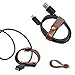 10 Pcs Leather Cable Straps Cable Tie Wraps Cord Management Holder Keeper Earphone Wrap Winder Wire Ties Cord Organizer for Work and Travel