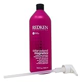 Redken Bundle -2 items : redken color extend magnetics sulfate-free shampoo (for color-treated hair) 1000ml/33.8 oz & liter pump, 33.8 Ounce