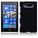 NOKIA LUMIA 820 HYBRID RUBBERISED BACK COVER CASE (SOLID BLACK)