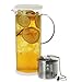 FORLIFE LUCENT Glass Iced Tea Jug with Capsule Infuser, 48-Ounce, Frost