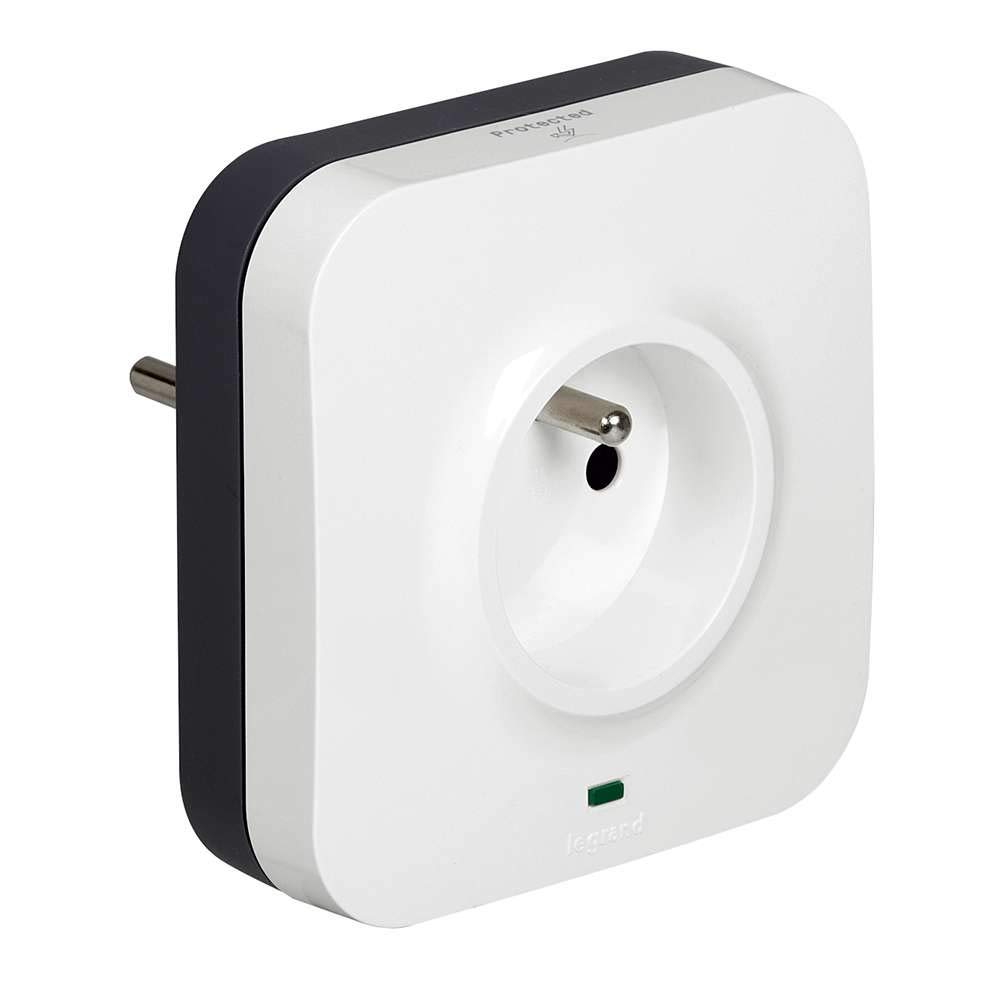 C2G French Standard 2P+E 2XRJ 45 Socket