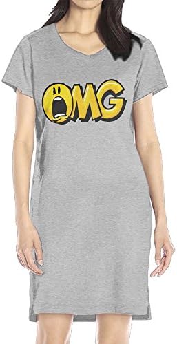 Hoeless OMG Women's Short Sleeve Casual T-Shirt Dress XLAsh