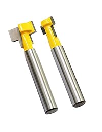 OCR 2 piezas 1 4" vástago T ranura Cutter mango de acero 3 8" y 1 2" Woodworking Router Bit para herramientas de alimentación