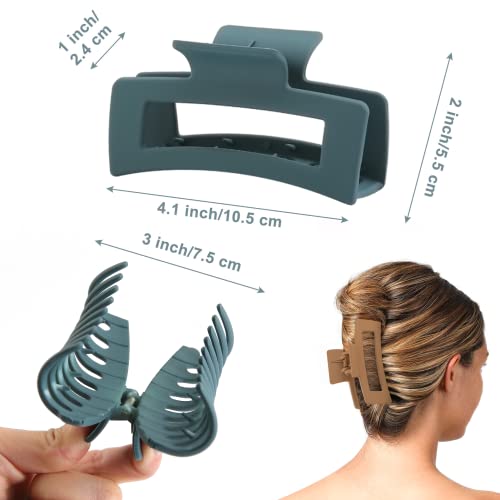 10 Pack Hair Claw Clips, Neutral Hair Clips for Women, 4.1\