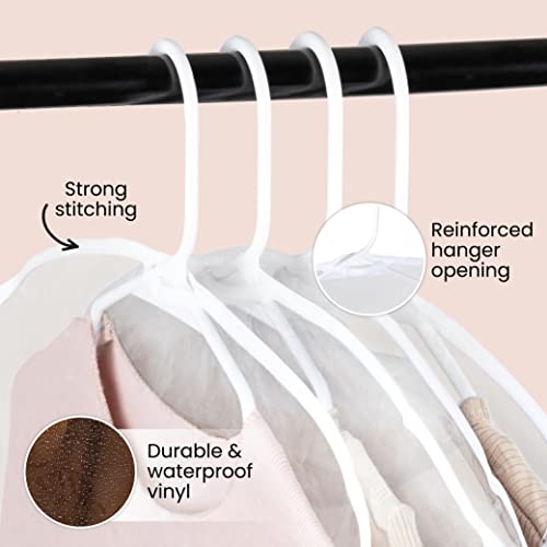 Clear Vinyl Shoulder Covers Set of 16 Garment Protectors Keep your Suits, Dresses, Blouses