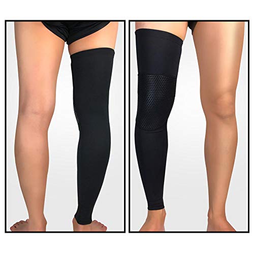 Sports Knee Pads Knee Brace Support Compression Sleeves Lengthened Breathable Thigh Calf Protection Leg Foot Support, Basketball Football Climbing Protective Gear Impact Kneepad - Thumbnail 4