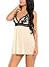 Avidlove Women Sexy Lingerie Lace Babydoll Halter Chemise Mini Sleepwear Apricot X-Large