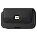 SAMSUNG GALAXY S3 (Univeral Fits all Carriers) PLUS SIZE Premium Horizontal Black Leather Pouch (PLUS SIZE FITS WITH SINGLE LAYER PROTECTOR OR SILICONE SKIN CASE ON THE PHONE)