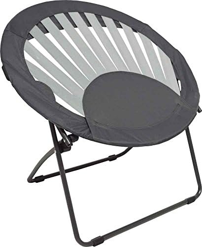 Impact Canopy Sunrise Bungee Chair Furniture Dorm Folding Round (Choose Color) (Grey)