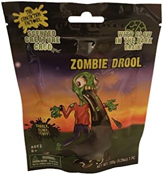 The Concoction Factory Scented Creature Crud Zombie Drool Slime! With Glow In The Dark Brain! Drooly, Slimy, Stuff! Bag Is Resealable! Ages 6+!