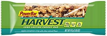 PowerBar Harvest Long Lasting Energy Bar, Apple Cinnamon Crisp, 10g Protein, 1.66 Ounce Bars (Pack of 15)