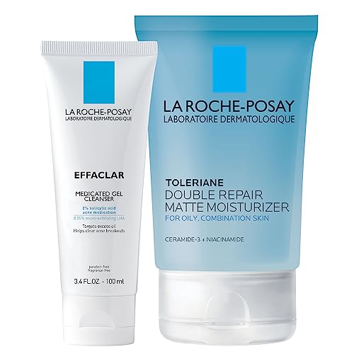 La Roche-Posay Acne Skin Care Set, Matte Moisturizer & Effaclar Cleanser