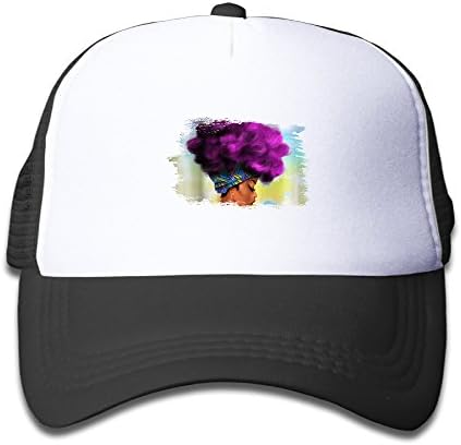 African Women With Purple Hair Mesh Hats Snapback Baseball Caps For Kids