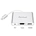 Bambud Compatible with iPhone iPad to HDMI VGA AV Adapter Converter , 4 in 1 Plug and Play Digital AV Adapter Compatible with iPhone iPad iPod to Mirror on HDTV Projector Monitor