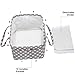 Hinwo Baby Diaper Caddy 3-Compartment Infant Nursery Tote Storage Bin Portable Car Organizer Newborn Shower Gift Basket with Detachable Divider and 10 Invisible Pockets for Diapers & Wipes (Grey Star)