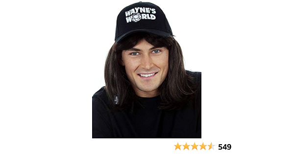 Waynes World Wig with Hat - Wayne 