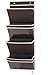 MISSLO Mail Organizer Wall Mount Over The Door Magazine Storage (4 Pockets, Coffee)