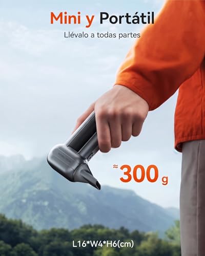 WOLFBOX Sopladora de Aire Inalámbrica MF100, 150000RPM, Potente y Recargable con 3 Velocidades, Compresor de Aire para Limpieza de PC, Teclado, Exterior, Hogar y Auto