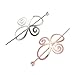 Fashion Women Knotted Flower Hairpin Barrette Hair Clip Ponytail Hair Holder - Rose Gold