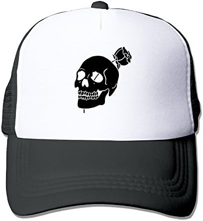 Cap Black Skeleton Rose Mesh Hat