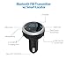 Wireless in Car Bluetooth FM Transmitter with Smart Car Locator, Handsfree Call, Car MP3 Player with Dual USB Charger Radio Adapter - Silver