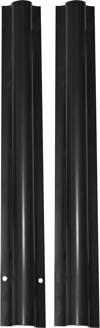 1STec 2 x 60cm Black external use cable riser guard for protecting outdoor Telephone Data Electrical wires hoses or pipes up to 19mm thick. Screw to wall capping prevents cuts vandalism or pet damage