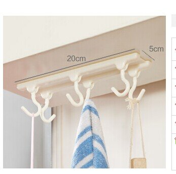 Stylish White Strong Adhesive Hooks Kitchen Storage Ceiling