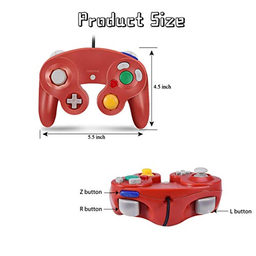 image for GALGO Wired Gamecube Controllers, Classic Gamecube wii Controller Game