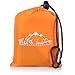 Compact Portable Kanga Pocket Blanket: Packable Outdoor Blankets for Camping - Sand Proof Beach Blanket & Water Resistant Picnic Blanket - Orange Mat With Carabiner Clip Carrying Pouch - 55