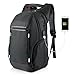 ibagbar Water Resistant Polyester Laptop Backpack with USB Charging Port Business School Bookbag Travel Bags Fits up to 15.6-Inch Laptop and Notebook