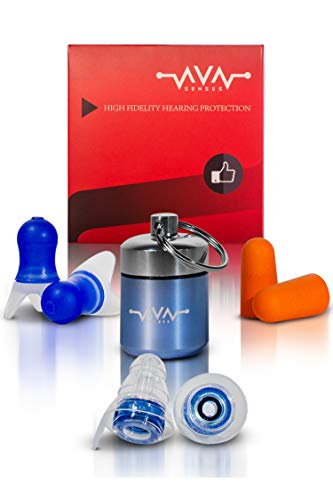 High Fidelity Earplugs for Concerts, Earplugs Sound Blocking, Ear Plugs for Sleeping Noise Cancelling, Ear Protection & Noise Reduction, 27 db NRR Acoustic Filter Earplugs for MEDIUM Ear Canals (Best Earplugs For Noise Blocking)