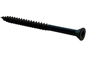 Small Parts 0620YQFT #6-18 x 1-1/4" Square Drive Trim Head Drywall Screw Fine Thread Black Phosphate (Pack of 100)