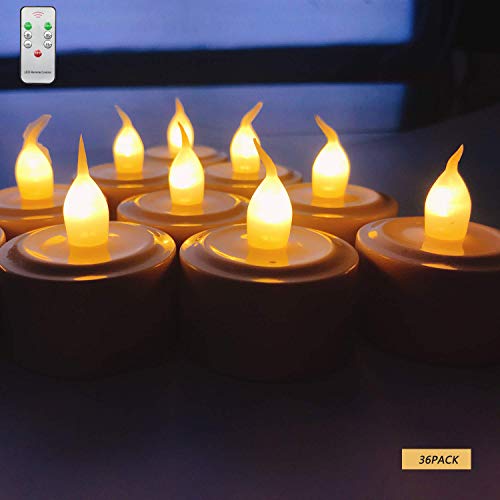 image for Jingrong Tea Lights Candles,Warm White LED Tea Lights with Remote Cont