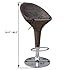HOMCOM Adjustable Bar Stools Set of 2, Rattan Bar Height Barstools with Swivel for Pub Counter Kitchen
