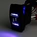 ESUPPORT Car Auto 12V Momentary Light Button Rocker Toggle Switch Blue LED Winch in Out ON-Off-ON 7Pin SPDT