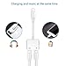 Headphone Adapter for iPhone X/XS Splitter Earphone Extender Adapter Music Charger Headphone Accessories for iPhone X/8/8plus/7/7plus Support Music+Charge+Call+Volume Control Support iOS11 or Higherthumb 2