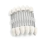 Toolso 20 PCS Mandrel Mounted White Conical Felt